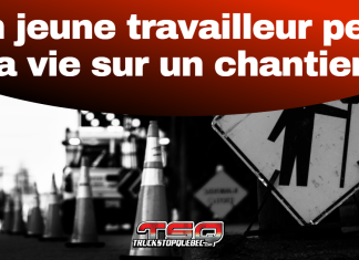 Un jeune travailleur de 21 ans perd la vie sur un chantier Panneau de signalisation de travaux routiers renversé et cônes orange sur un chantier à Terrebonne, où un jeune travailleur de 21 ans a perdu la vie.