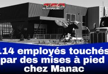 Manac réduit ses effectifs en raison des tensions commerciales et du ralentissement économique Façade de l’usine Manac à Saint-Georges, avec camion stationné devant, illustrant les mises à pied de 114 employés dans le secteur du camionnage.