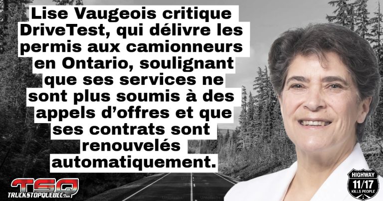 Camionnage : Rejet d’une motion pour ramener les tests de conduite commerciale au MTO
