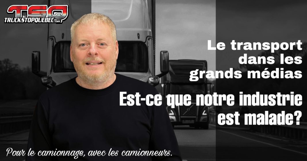 Benoit Therrien en entrevue dans plusieurs grands médias pour dénoncer les lacunes dans le transport routier et les dangers pour la population.