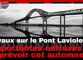 Travaux au pont Laviolette : importantes entraves à prévoir cet automne Pont Laviolette à Trois-Rivières où des travaux de remplacement de la dalle centrale entraînent d’importantes fermetures de voies en septembre et octobre 2025.
