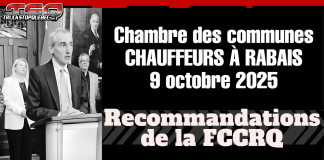 Chauffeurs à rabais : Des recommandations de la FCCRQ pour lutter contre les abus dans le transport Jean-Claude Daignault, président de la Fraternité des constables du contrôle routier du Québec (FCCRQ), présente les recommandations de l’organisation à la Chambre des communes le 9 octobre 2025 dans le cadre de l’étude sur le phénomène des chauffeurs à rabais.