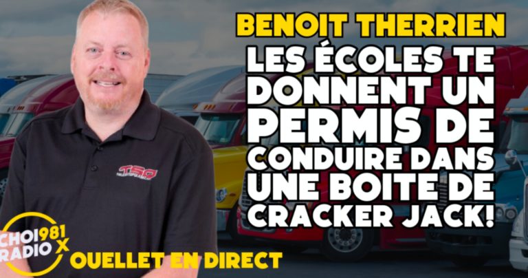 Benoit Therrien sur Radio X pour parler du camionnage et des chauffeurs inc.