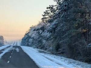 Photo des conditions routières difficiles, de Vanessa Boisclair-Metthé, camionneuse.