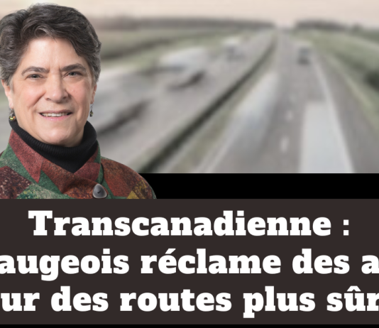 Transcanadienne : Lise Vaugeois réclame des actions concrètes sur les routes 11 et 17 Transcanadienne : Lise Vaugeois réclame des actions pour des routes plus sûres (image : routes et photo de Mme. Lise Vaugeois).