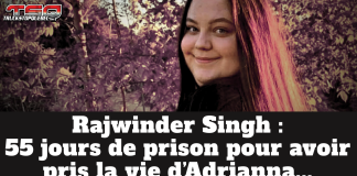 Rajwinder Singh : 55 jours de prison pour avoir pris la vie d’Adrianna… Rajwinder Singh : 55 jours de prison pour avoir pris la vie d’Adrianna. Photo : Adrianna Milena McCauley.