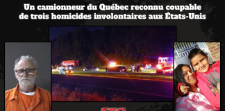 Un camionneur du Québec reconnu coupable de trois homicides involontaires aux États-Unis Un camionneur du Québec reconnu coupable de trois homicides involontaires aux États-Unis : Luc LeBlanc (photo) et deux victimes (photo).