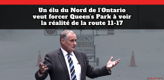 Route 11-17 en Ontario : Un élu du Nord veut forcer Queen’s Park à voir la réalité Route 11-17 en Ontario. Un élu du Nord veut forcer Queen’s Park à voir la réalité du terrain (John Vanthof).