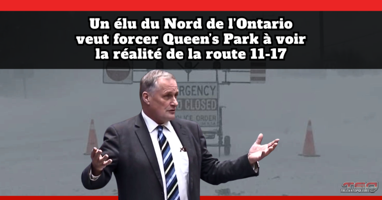 Route 11-17 en Ontario : Un élu du Nord veut forcer Queen’s Park à voir la réalité