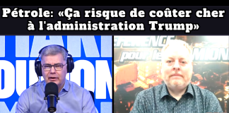 Pétrole: «Ça risque de coûter cher à l’administration Trump», dit le président de Truck Stop Québec Capture d'écran de l'entrevue de Benoit Therrien, président de Truck Stop Québec, sur QUB Radio avec Mario Dumont. Sujet : Pétrole: «Ça risque de coûter cher à l'administration Trump», dit le président de Truck Stop Québec