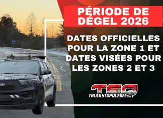 Période de dégel 2026 : Voici les dates officielles pour la zone 1 Période de dégel 2026, voici les dates officielles et visées, confirmées par l'ACQ.