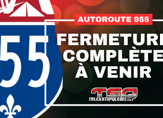 Fermeture complète à venir de l’autoroute 955 Fermeture complète de l'autoroute 955 à venir.