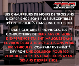 Statistiques sur les assurances et l'expérience camionneurs dans le transport routier.