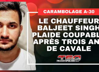 Le chauffeur Baljeet Singh plaide coupable après trois ans de cavale Le chauffeur Baljeet Singh (photo) plaide coupable après trois ans de cavale, en lien au carambolage survenu en 2022 sur l'autoroute 30.