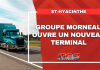 Groupe Morneau ouvre un nouveau terminal à Saint-Hyacinthe Camion de Groupe Morneau qui annonce l'ouverture de son terminal à St-Hyacinthe, destiné à renforcer le réseau de transport LTL.