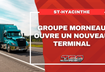 Groupe Morneau ouvre un nouveau terminal à Saint-Hyacinthe Camion de Groupe Morneau qui annonce l'ouverture de son terminal à St-Hyacinthe, destiné à renforcer le réseau de transport LTL.