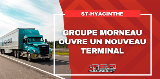 Groupe Morneau ouvre un nouveau terminal à Saint-Hyacinthe Camion de Groupe Morneau qui annonce l'ouverture de son terminal à St-Hyacinthe, destiné à renforcer le réseau de transport LTL.