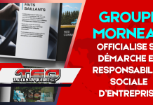 Groupe Morneau officialise sa démarche en responsabilité sociale d’entreprise Groupe Morneau officialise sa démarche en responsabilité sociale d’entreprise. Image : document de présentation RSE.