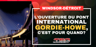 L’ouverture du pont international Gordie-Howe, c’est pour quand? Pont international Gordie-Howe entre Windsor et Detroit au centre de discussions sur sa date d’ouverture, dans un contexte de tensions politiques entre le Canada et les États-Unis. Texte : L'Ouverture du Pont International Gordie-Howe, c'est pour quand?