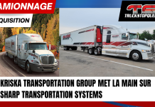 Kriska Transportation Group (KTG) met la main sur Sharp Transportation Systems Camion de Kriska Transportation Group et camion de Sharp Transportation Systems.