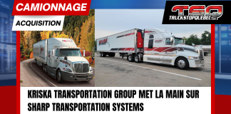 Kriska Transportation Group (KTG) met la main sur Sharp Transportation Systems Camion de Kriska Transportation Group et camion de Sharp Transportation Systems.