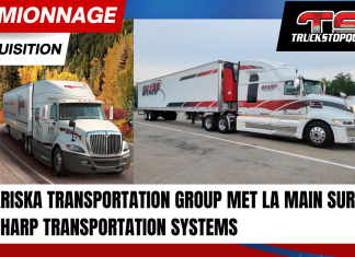 Kriska Transportation Group (KTG) met la main sur Sharp Transportation Systems Camion de Kriska Transportation Group et camion de Sharp Transportation Systems.