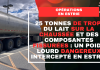 25 tonnes de trop, du lait sur la chaussée et des composantes fissurées : un poids lourd dangereux intercepté en Estrie OPÉRATIONS CAMIONS EN ESTRIE