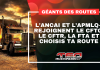 Géants des Routes met le cap sur la valorisation des formations du transport Graphique de Truck Stop Québec montrant un camion lourd sous un ciel orangé au coucher du soleil. Le texte affiché sur l’image dit : « GÉANTS DES ROUTES – L’ANCAI et l’APMLQ+ rejoignent le CFTC, le CFTR, la FTA et Choisis ta route ».
