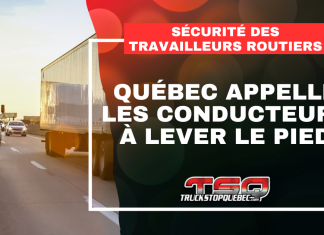 Québec appelle les conducteurs à lever le pied pour la sécurité des travailleurs routiers Du 8 au 14 juin se tient la troisième Semaine nationale de sensibilisation à la sécurité des travailleurs routiers au Québec, sous le thème La protection des travailleurs routiers, j’embarque.