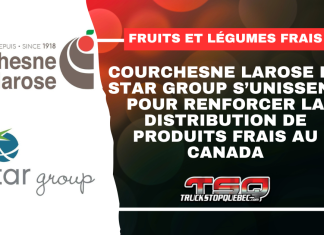 Courchesne Larose et Star Group s’unissent pour renforcer la distribution de produits frais au Canada Logos de Courchesne Larose et Star Group, partenaires pour renforcer la chaîne d’approvisionnement canadienne en fruits et légumes.