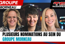Groupe Morneau fait l’annonce de nominations dans son équipe de direction Visuel de Truck Stop Québec annonçant plusieurs nominations stratégiques au sein de Groupe Morneau, avec les portraits de trois femmes leaders.