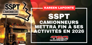 SSPT Camionneurs mettra fin à ses activités en 2026 SSPT Camionneurs, fondé par Kareen Lapointe, mettra fin à ses activités en 2026 après près de dix ans d’engagement pour la santé mentale dans le camionnage.