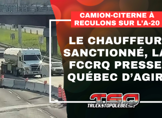 Camion-citerne à reculons sur l’A-20 : le chauffeur sanctionné, la FCCRQ presse Québec d’agir Camion-citerne sur l’autoroute 20 au Québec, au cœur d’un débat sur les pouvoirs des contrôleurs routiers, les sanctions et la sécurité dans l’industrie du camionnage.