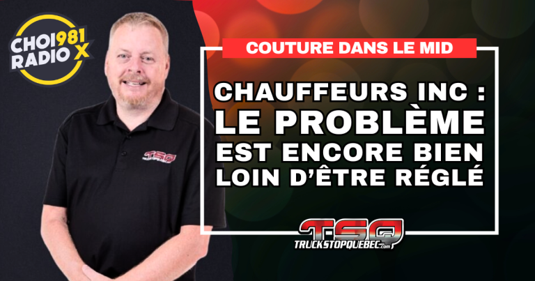 Benoit Therrien sur Radio X : « Chauffeur Inc. : le problème est encore bien loin d’être réglé »